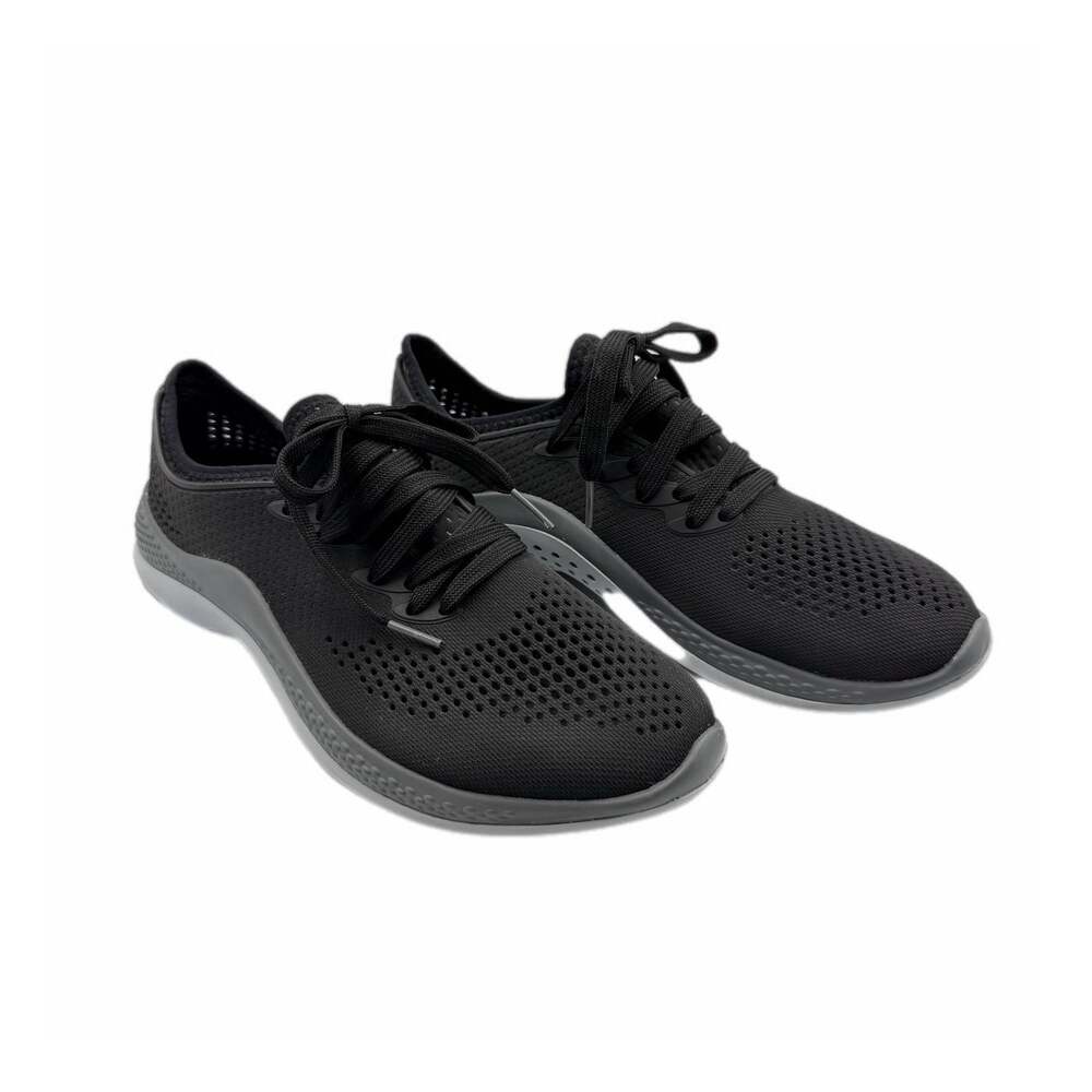Crocs NEW Women LiteRide 360 Pacer Black Lace Up Breathable Waterproof Sneakers